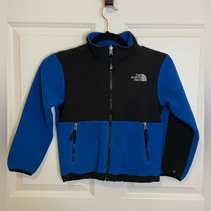 The North Face Blue Black Full Zip Fleece Jacket Youth XS TP 6 Zip Pockets